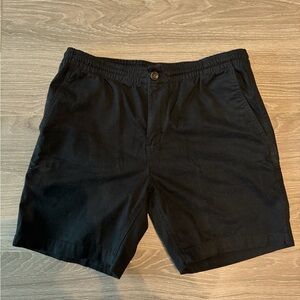 Ben Sherman Black Suede Flat Front Men's Shorts
